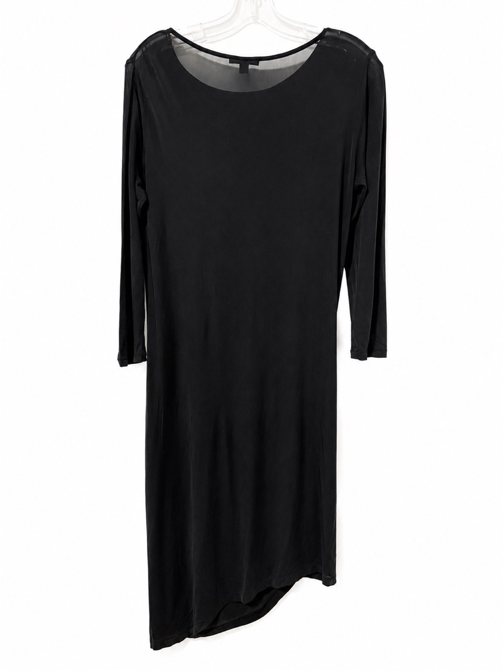 COS Black Draped Asymmetrical Dress XS Minimalist Scandinavian Copenhagen Chic